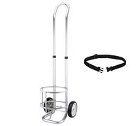 Carretto del carrello del supporto della bombola del gas, carrello regolabile leggero per trasporto del carro armato di ossigeno dell'ospedale