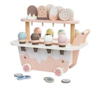 Carretto Gelati con Monete Interattivo | Colorato, Set Gelateria, Resistente, chiosco d, per Scuola Dell'infanzia