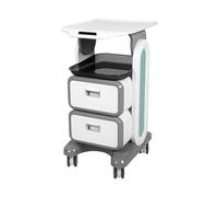 Carretto medico professionale del carrello con le ruote, carretto utile di rotolamento per l'ecografia dell'ospedale, il salone di bellezza, la clinica dentaria & il laboratorio
