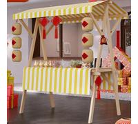 Carretto per Hot Dog e Gelati Bancarella di Cibo da Strada Leggera con tendalino Carrello Mobile Pieghevole Portatile Ideale per Frutta Fiori Hot Dog e Gelato,07,150cm(59in)