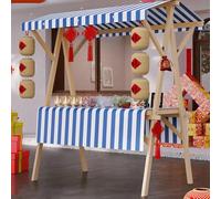 Carretto per Hot Dog e Gelati Bancarella di Cibo da Strada Leggera con tendalino Carrello Mobile Pieghevole Portatile Ideale per Frutta Fiori Hot Dog e Gelato,04,120cm(47.2in)