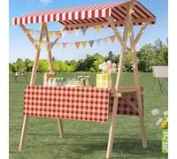 Carretto per Hot Dog e Gelati Bancarella di Cibo da Strada Leggera con tendalino Carrello Mobile Pieghevole Portatile Ideale per Frutta Fiori Hot Dog e Gelato,09,120cm(47.2in)