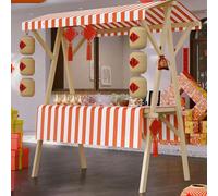 Carretto per Hot Dog e Gelati Bancarella di Cibo da Strada Leggera con tendalino Carrello Mobile Pieghevole Portatile Ideale per Frutta Fiori Hot Dog e Gelato,03,120cm(47.2in)