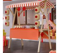 Carretto per Hot Dog e Gelati Bancarella di Cibo da Strada Leggera con tendalino Carrello Mobile Pieghevole Portatile Ideale per Frutta Fiori Hot Dog e Gelato,15,120cm(47.2in)