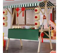 Carretto per Hot Dog e Gelati Bancarella di Cibo da Strada Leggera con tendalino per Cibo da Strada Hot Dog Gelato caffè Perfetto per Eventi all'aperto,12,59in/150cm