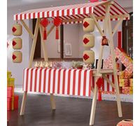 Carretto per Hot Dog e Gelati Bancarella di Cibo da Strada Leggera con tendalino per Cibo da Strada Hot Dog Gelato caffè Perfetto per Eventi all'aperto,04,59in/150cm