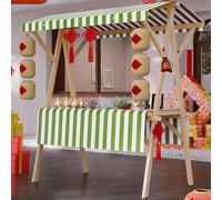 Carretto per Hot Dog e Gelati Bancarella di Cibo da Strada Leggera con tendalino per Cibo da Strada Hot Dog Gelato caffè Perfetto per Eventi all'aperto,01,59in/150cm