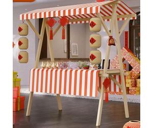Carretto per Hot Dog e Gelati Bancarella di Cibo da Strada Leggera con tendalino per Cibo da Strada Hot Dog Gelato caffè Perfetto per Eventi all'aperto,03,59in/150cm