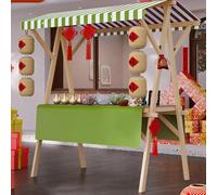Carretto per Hot Dog e Gelati bancarella Mobile Leggera con tendalino per Cibo da Strada e mercati agricoli - Soluzione per Camion di Cibo Portatile,19,120cm/47.2in