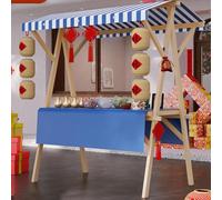 Carretto per Hot Dog e Gelati bancarella Mobile Leggera con tendalino per Cibo da Strada Eventi e mercati agricoli Camion di Cibo Portatile,21,150cm/59in