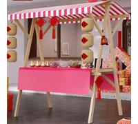 Carretto per Hot Dog e Gelati, bancarella Mobile Leggera con tendalino per Cibo da Strada, Eventi e mercati agricoli e Snack,10,120cm(47.2in)