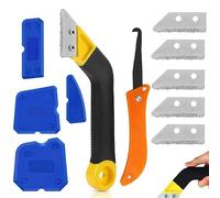 Carreuty 11Pcs Raschietto per Piastrelle Sets, Pulisci fughe piastrelle, Set di utensili per la Pulizia Delle Fughe, per Fughe e Piastrelle la Pulizia Delle Piastrelle