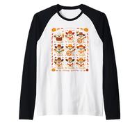 Carri da cowboy Ghosts Spooky Fall Autumn Western Maglia con Maniche Raglan