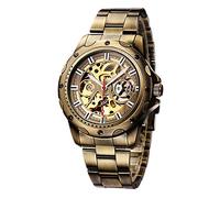 Carrie Hughes Orologio automatico meccanico meccanico in pelle Steampunk in bronzo vintage CH19-S, CH19-S, moda, casual, affari, steampunk, Ch19-S, moda, casual, affari, steampunk