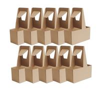Carrier Per Bevande A Consegna - Handle Box Brink Carrier, Vassoio Per Trasportino | Scatole Portabottiglie 10x Bevande, Scatole Portabottiglie Per Portatori In Cartone Robusti, 2-compartment Portable