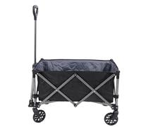 Carriola 2 Ruote Pieghevole, Carrello Richiudibile in Poliestere e Acciaio 100L Nero - Robustezza Fino a 150kg, Facile Da Trasportare e Riporre, Ideale per Spiaggia, Campeggio e