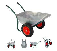 Carriola Carretto Giardino 2 Ruota 100 Litro 160kg Con IN Gomma Piena