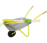 Carriola con utensili da giardino