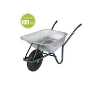 Carriola da giardino edilizia cantiere vasca zincata telaio metallico 100 LT
