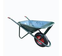 Carriola da giardino in acciaio zincato con vasca da 75 litri