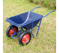 Carriola da giardino resistente, carrello da costruzione per paesaggistica, robusto trasporto in cantiere, carrello multiuso da giardino per un facile trasporto