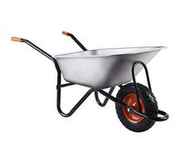 Carriola FUXTEC FX-WB6404G con capacità di carico fino a max. 120kg e capacità max. 90L, carrello di trasporto in acciaio zincato, ideale per la vostra attrezzatura, incl. ruota pneumatica