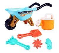 Carriola per Bambini Giardinaggio e Mare Beach Play Set con Pala Baby Play Carriola Attrezzo da Giardino Secchio Pala Sabbiera con Manico Sabbia Giocattoli per attività Allaperto con Accessori Regalo