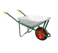 Carriola per Edilizia 75 Litri - Vasca Zincata Robusta - Struttura Rinforzata con Ruota Pneumatica - Ideale per Cantieri, Giardinaggio e Trasporto Materiali - LEMAG SRL