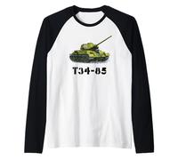 Carro Armato Militare Russo sovietico della seconda Guerra Mondiale - Carro Armato T34-85 Maglia con Maniche Raglan