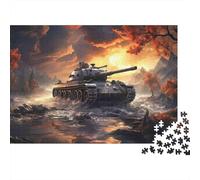Carro Armato Puzzle 1000 Pezzi Carta Puzzle per Adulti Scenario di Guerra Set Puzzle 1000 Pezzi Relax Concentrazione Famiglia Regalo 52x38cm/1000pcs
