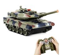 Carro Armato Telecomandato Leopard II 1/24, Carro Armato Giocattolo con Effetti Sonori, Fumo e Torretta Rotante, Modellino Carro Armato RC Realistico per Adulti e Bambini