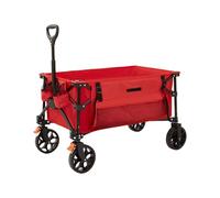 Carro da campeggio, carrello pieghevole, carrello compatto for la spesa, picnic, giardino, pesca e campeggio(Red)