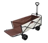 Carro da Campeggio Pieghevole - Carico da 250 Kg/Capacità 230 Litri Amplia e Allunga, Carro da Spiaggia Multifunzionale con Portellone Posteriore Lungo e Ruota del Serbatoio