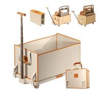 Carro da campeggio pieghevole, resistente, capacità 150 kg, capacità 100 l, 72 x 40 cm, letto piatto, perfetto per spiaggia, giardino, shopping, attività all'aperto