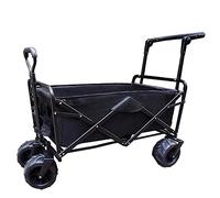 Carro da spiaggia, portatile, resistente, pieghevole, da giardino, carrello da giardino, carro da tirare a mano, carriola