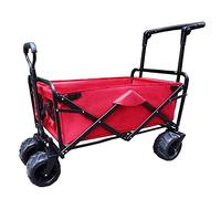 Carro da spiaggia, portatile, resistente, pieghevole, da giardino, carrello da giardino, carro da tirare a mano, carriola
