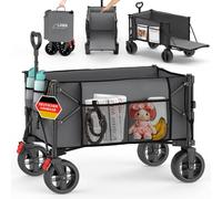 Carro Pieghevole Bollerwagen Handwagen 100KG Con Freni E Tasche Laterali