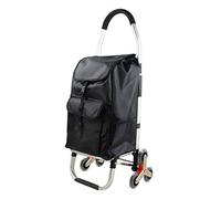 Carro portatile in lega di alluminio con 6 ruote, leggero e pieghevole, ideale per attività all'aperto - Dimensioni: L33 x W28 x H100 cm