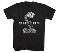 Carroll Shelby - Cobra Logo - American Classici - Solido Nero Adulto Manica