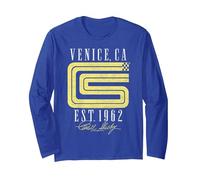 Carroll Shelby CS Logo Venice Maglia a Manica, Unisex per Adulti, Blu Reale, L