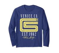 Carroll Shelby CS Logo Venice Maglia a Manica, Unisex per Adulti, Navy, XXL