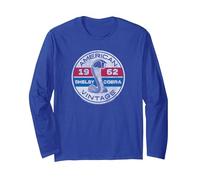 Carroll Shelby Vintage Circle Maglia a Manica, Unisex per Adulti, Blu Reale, M