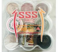 Carrom Board - Monete in legno (Yuktha Eternal) - 24 pezzi + 1 senza attaccante