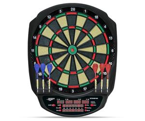 Carromco - Bersaglio per Freccette elettronico-e-Dartboard Striker-601, Unisex, per Adulti, Nero, Rosso, Verde, Giallo