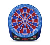 Carromco Freccette elettroniche FLASH-401, distanza a 2 fori, set di freccette fino a 8 giocatori, 35 giochi e 584 varianti, gioco blu, rosso, 42 x 3,2 x 46 cm
