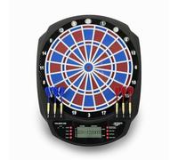 Carromco TOLEDO-301 - Bersaglio elettronico con display LCD, distanza a 2 fori, 43 giochi e 320 varianti, set di freccette per fino a 8 giocatori, con 6 freccette morbide