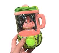 Carrot Blender Plush, My Carrot Mixie Plush Carrot Juicer Blender with Zipper Storage & Keychain, Dual-Purpose Carrot Mixer Decor & Fun Gift (Watermelon)