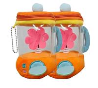 Carrot Blender Plush Toy, Plush Carrots Mixer Toy, Keychain Blender, My Carrots Mixie Stuffed Animal with Zipper Storage Pouch, Fun Room Décor and Gift (2PCS Flower)