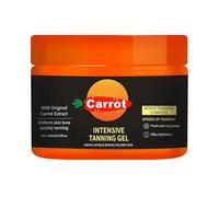 Carrot, gel abbronzante intensivo, rinforzo immediato con ulteriore lucentezza, resistente all'acqua con carote e olio di cocco, vitamina A ed E, per umidità e idratazione