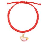 Carroterr Braccialetto intrecciato con corda rossa per Capodanno 2026, braccialetti con corda rossa per l'anno cinese del cavallo, braccialetto portafortuna regolabile, regalo zodiacale, da donna